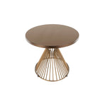 Table basse ovale moderne du milieu du siècle – Plateau bronze doré et piètement filaire bronze antique