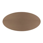 Table basse ovale moderne du milieu du siècle – Plateau bronze doré et piètement filaire bronze antique