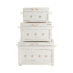 Ensemble de trois malles "Bord de mer" - 28,5x17x19,5, 24,5x14x14,75, 20,75x10,75x11,25