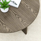 Table basse ronde en bois de 36 po pour salon