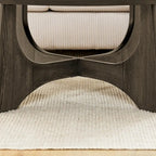 Table basse ronde en bois de 36 po pour salon