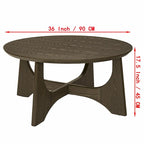 Table basse ronde en bois de 36 po pour salon