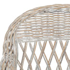 Fauteuil club en rotin Kubu naturel Spyrini – Tissage ouvert, intérieur/véranda (66 cm L x 68,5 cm P x 91,5 cm H)