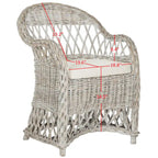 Fauteuil club en rotin Kubu naturel Spyrini – Tissage ouvert, intérieur/véranda (66 cm L x 68,5 cm P x 91,5 cm H)