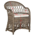 Fauteuil club en rotin Kubu naturel Spyrini – Tissage ouvert, intérieur/véranda (66 cm L x 68,5 cm P x 91,5 cm H)
