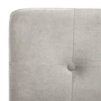 Chaise d'appoint capitonnée Glam avec pieds en chrome poli – Revêtement aspect cuir (19"L x 23"P x 35"H)