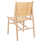 Chaise de salle à manger en rotin côtier avec structure en bois naturel – Lot de 2 (63,5 cm l. x 50,8 cm P x 88,9 cm H)