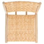 Chaise de salle à manger en rotin côtier avec structure en bois naturel – Lot de 2 (63,5 cm l. x 50,8 cm P x 88,9 cm H)