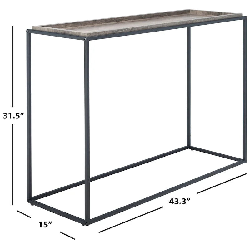 Table console de salon, hall d'entrée - 43,3 L x 15 l x 31,5 H - 43Lx15Px32H