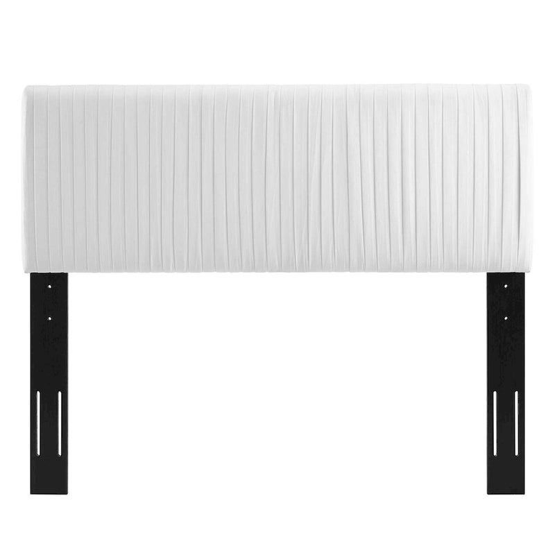 Tête de lit Eloise capitonnée en velours haute performance pour lit double/grand lit