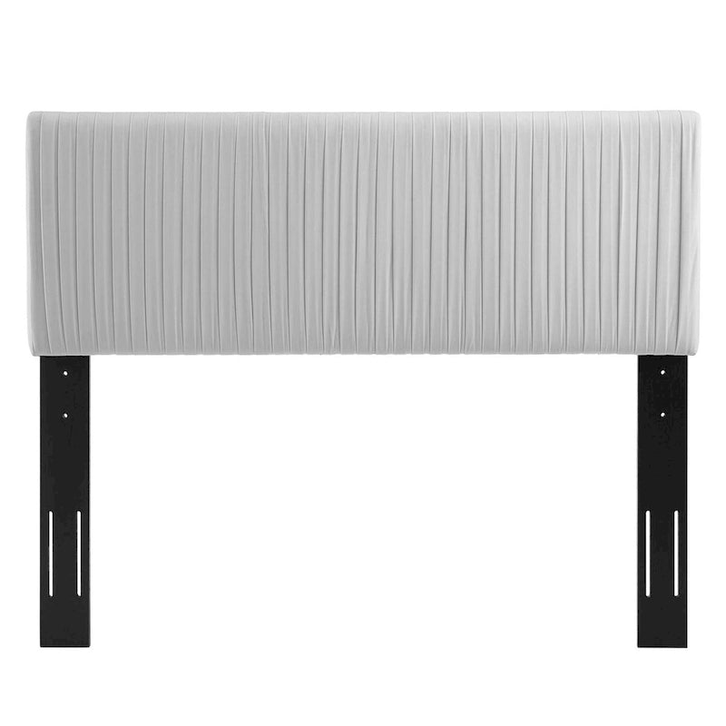 Tête de lit Eloise capitonnée en velours haute performance pour lit double/grand lit