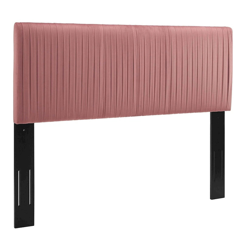 Tête de lit Eloise capitonnée en velours haute performance pour lit double/grand lit