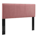 Tête de lit Eloise capitonnée en velours haute performance pour lit double/grand lit