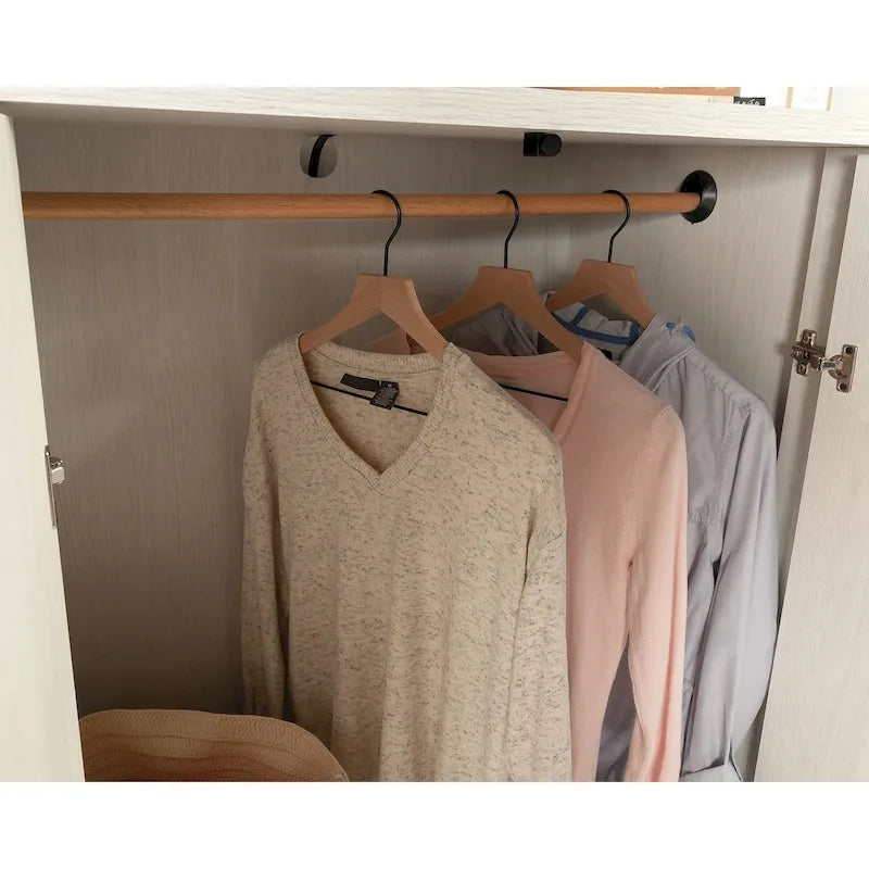 Armoire penderie Dover Edge avec tringle et tiroir – Finition Chêne Denim