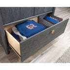 Armoire penderie Dover Edge avec tringle et tiroir – Finition Chêne Denim
