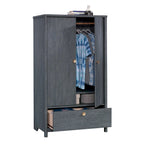 Armoire penderie Dover Edge avec tringle et tiroir – Finition Chêne Denim