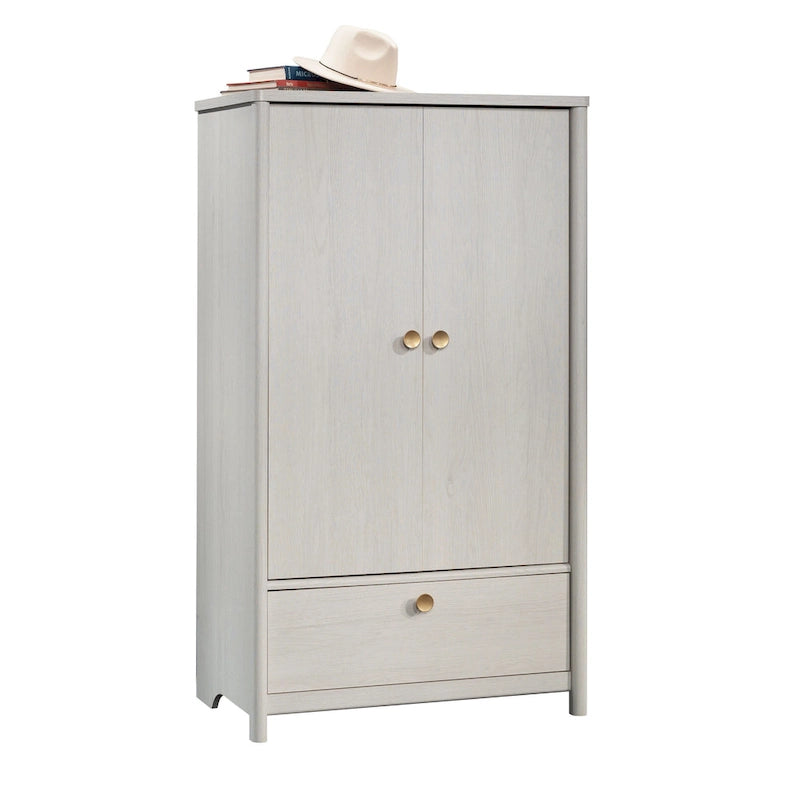 Armoire penderie Dover Edge avec tringle et tiroir – Finition Chêne Denim