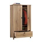 Armoire penderie Dover Edge avec tringle et tiroir – Finition Chêne Denim