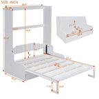 Lit escamotable mural en bois avec coussin