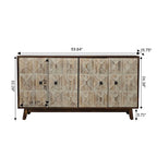 59.84 Buffet vintage 4 portes, buffet autoportant