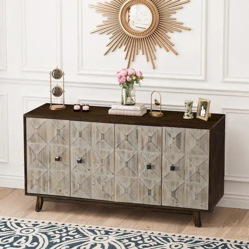 59.84 Buffet vintage 4 portes, buffet autoportant