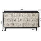 59.84 Buffet vintage 4 portes, buffet autoportant