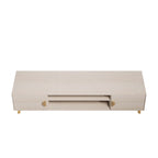 Meuble TV de style moderne du milieu du siècle de 180 cm avec portes à fermeture amortie et rangement dissimulé