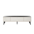 Meuble TV de style moderne du milieu du siècle de 180 cm avec portes à fermeture amortie et rangement dissimulé