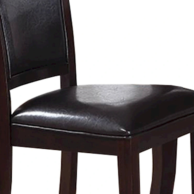 Lot de deux chaises de salle à manger en bois de style rétro marron foncé,
