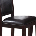 Lot de deux chaises de salle à manger en bois de style rétro marron foncé,
