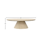 Table basse carrée en pin recyclé – Finition blanc cassé délavé à chaud (50"L x 50"P x 16"H)