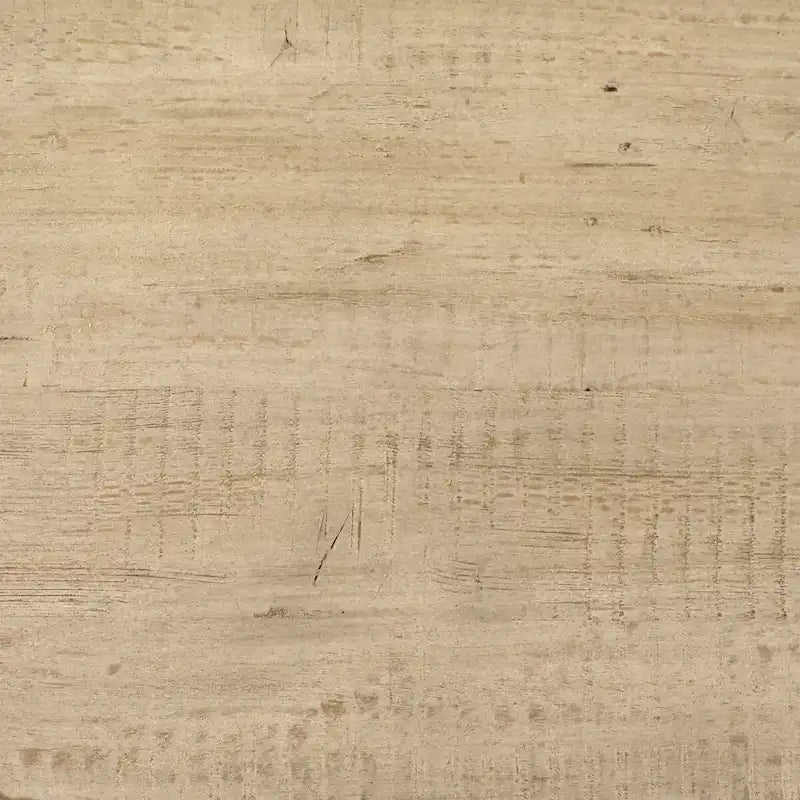 Table basse carrée en pin recyclé – Finition blanc cassé délavé à chaud (50"L x 50"P x 16"H)