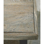 Table basse rustique en bois de manguier avec cadre en croix en métal noir et étagère inférieure – 117 cm (L) x 66 cm (P) x 46 cm (H)