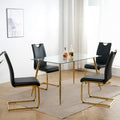 Chaises de salle à manger modernes avec pieds en métal chromé – Assise en PU, design ergonomique, lot de 4