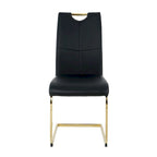 Chaises de salle à manger modernes avec pieds en métal chromé – Assise en PU, design ergonomique, lot de 4