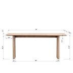Console 78" Atrani – Finition naturelle vieillie, style rustique de ferme