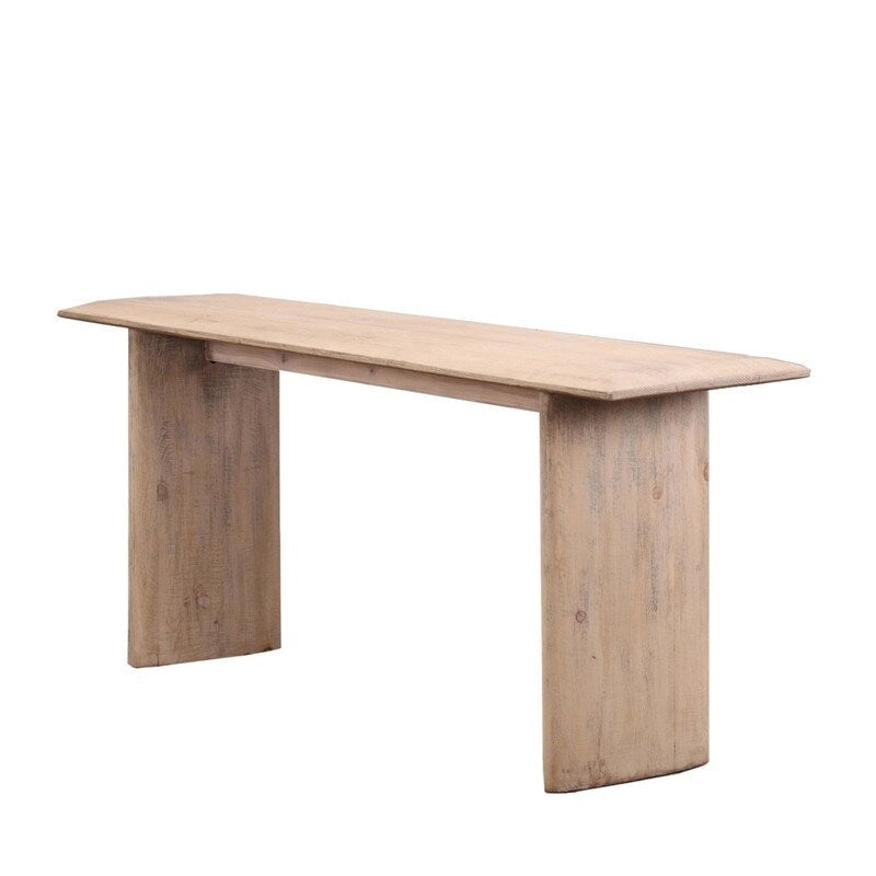 Console 78" Atrani – Finition naturelle vieillie, style rustique de ferme