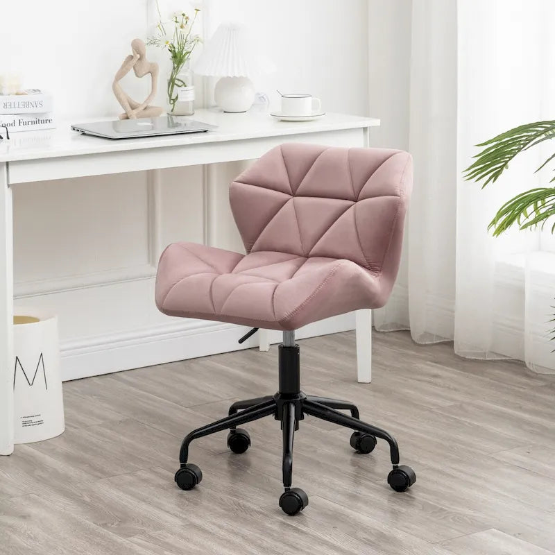 Diamond Tufted Adjustable Swivel Office Chair for Office Room