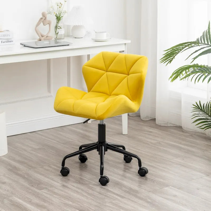 Diamond Tufted Adjustable Swivel Office Chair for Office Room