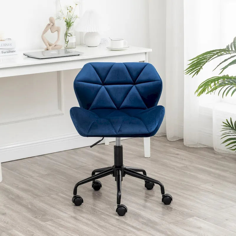 Chaise de bureau pivotante réglable capitonnée diamant pour bureau