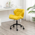Chaise de bureau pivotante réglable capitonnée diamant pour bureau