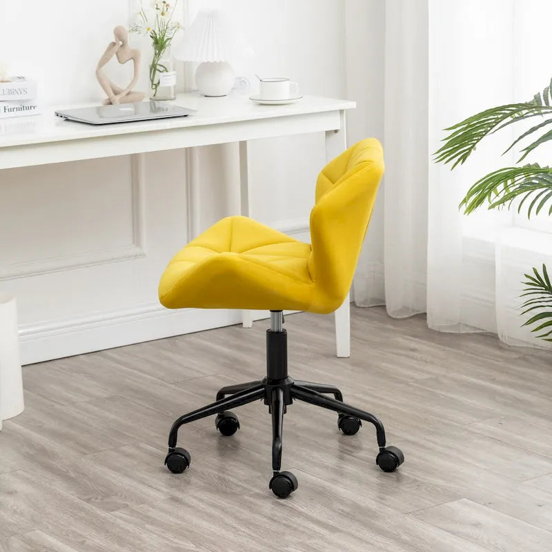 Chaise de bureau pivotante réglable capitonnée diamant pour bureau