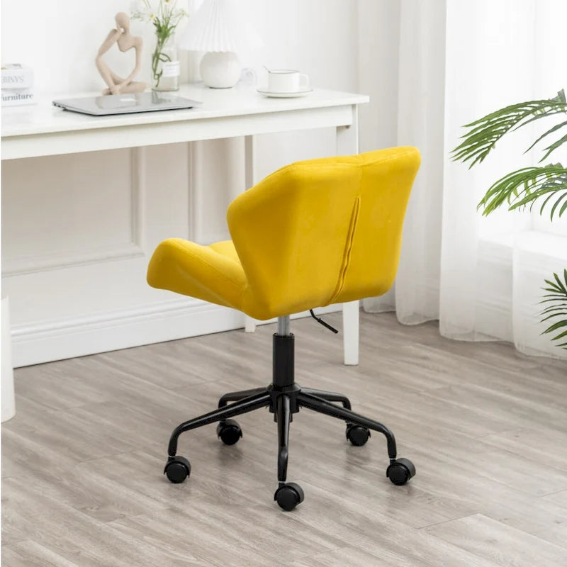 Chaise de bureau pivotante réglable capitonnée diamant pour bureau