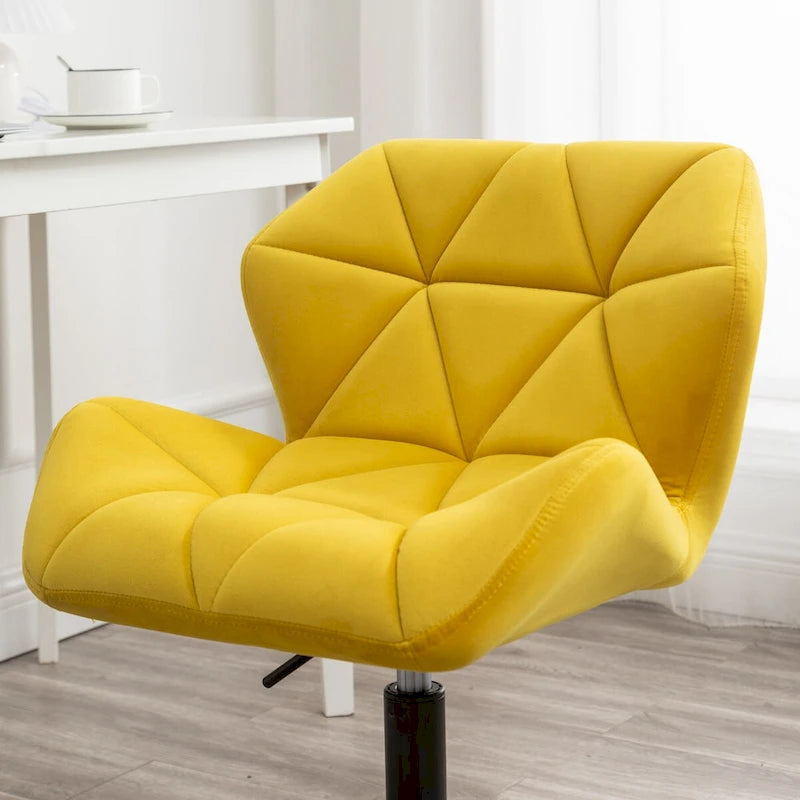 Chaise de bureau pivotante réglable capitonnée diamant pour bureau