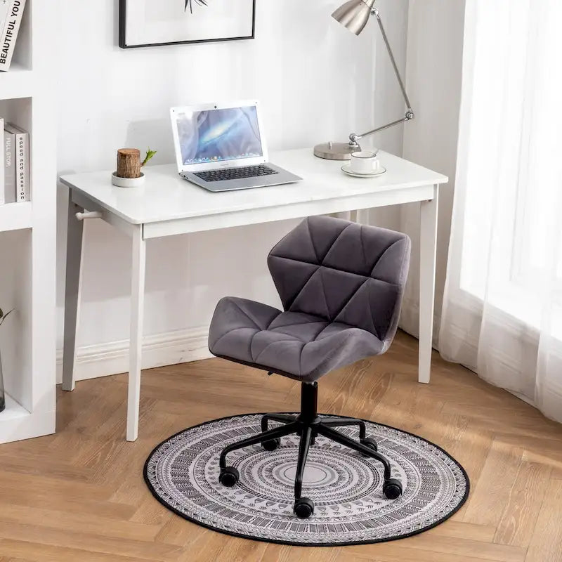 Chaise de bureau pivotante réglable capitonnée diamant pour bureau
