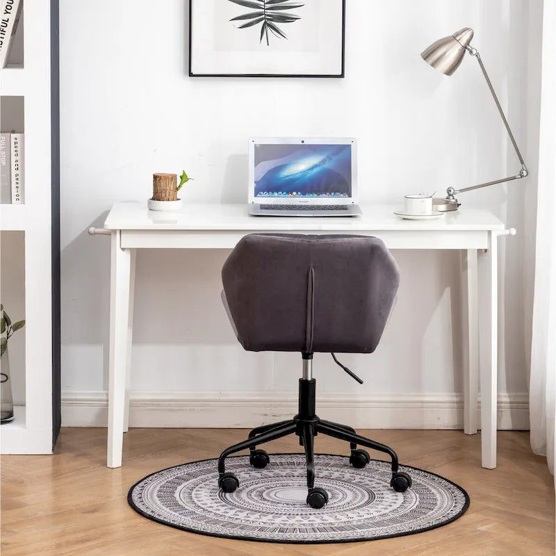 Chaise de bureau pivotante réglable capitonnée diamant pour bureau