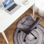 Chaise de bureau pivotante réglable capitonnée diamant pour bureau