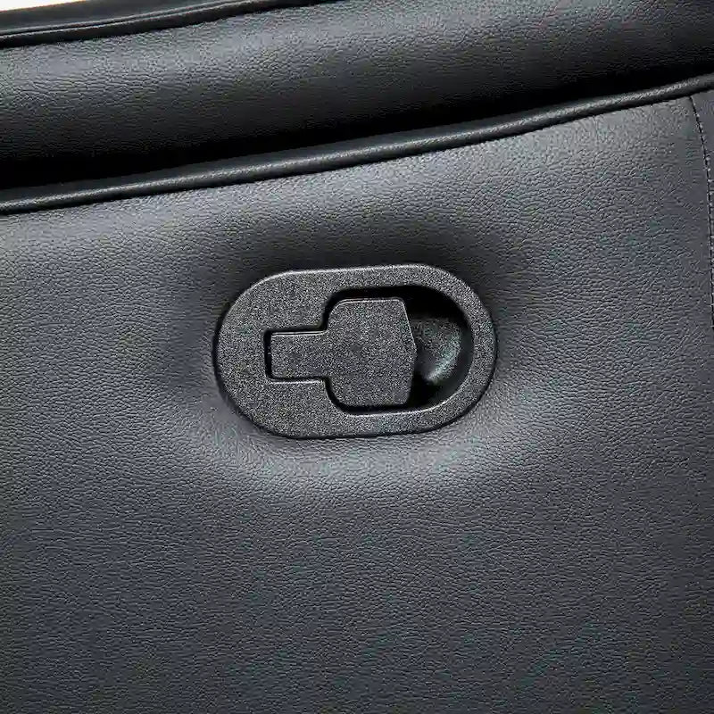 Fauteuil inclinable manuel moderne en cuir assorti avec accoudoirs évasés – Noir ou taupe